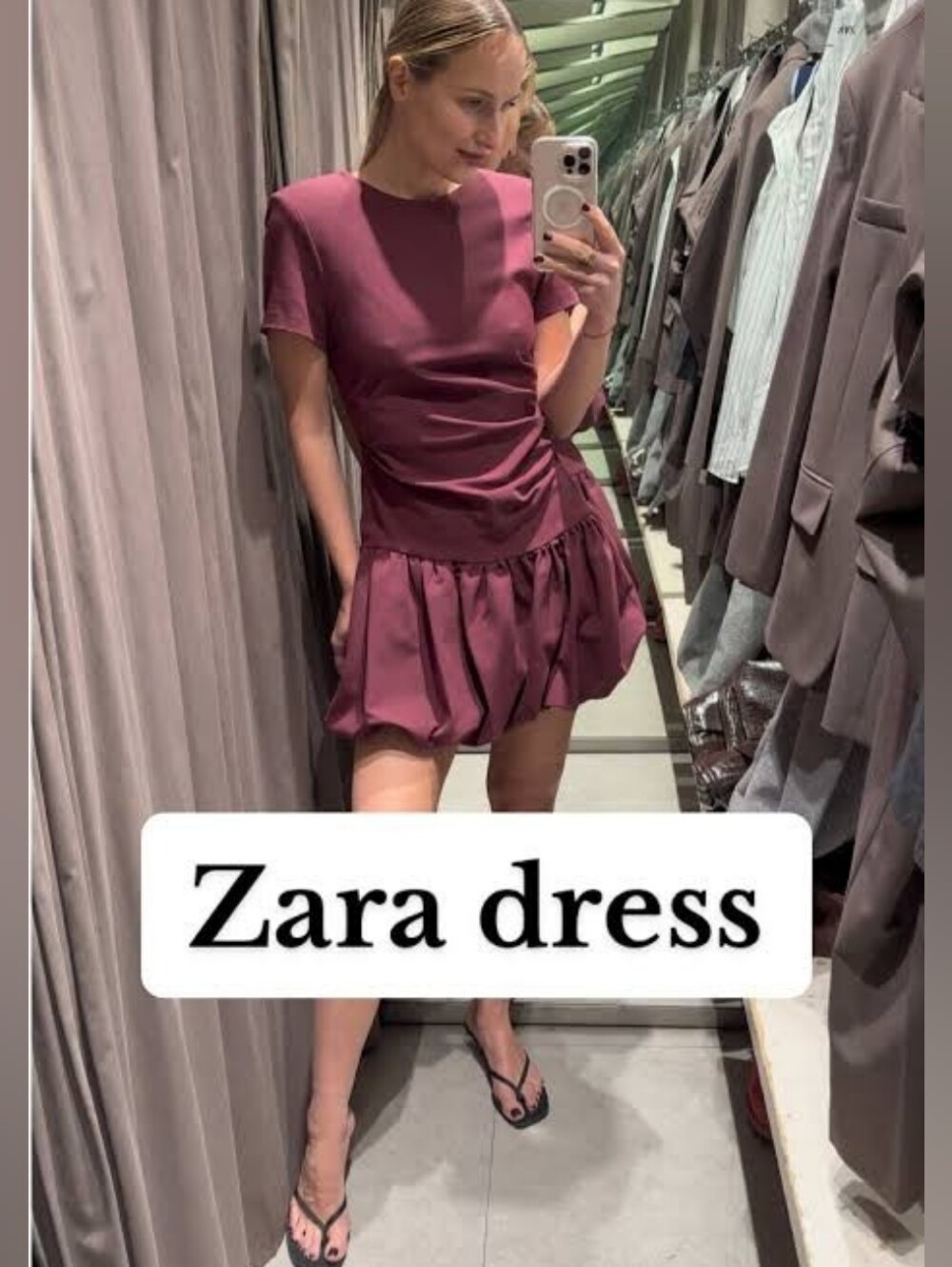 Zara SHORT BALLOON DRESS